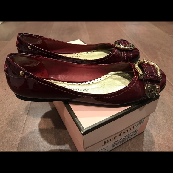 Juicy Couture Maxwell Flats in Port (Burgandy) Patent, size 8M - Picture 2 of 7